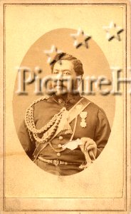 Kalakaua, carte de visite by Menzies Dickson, undated