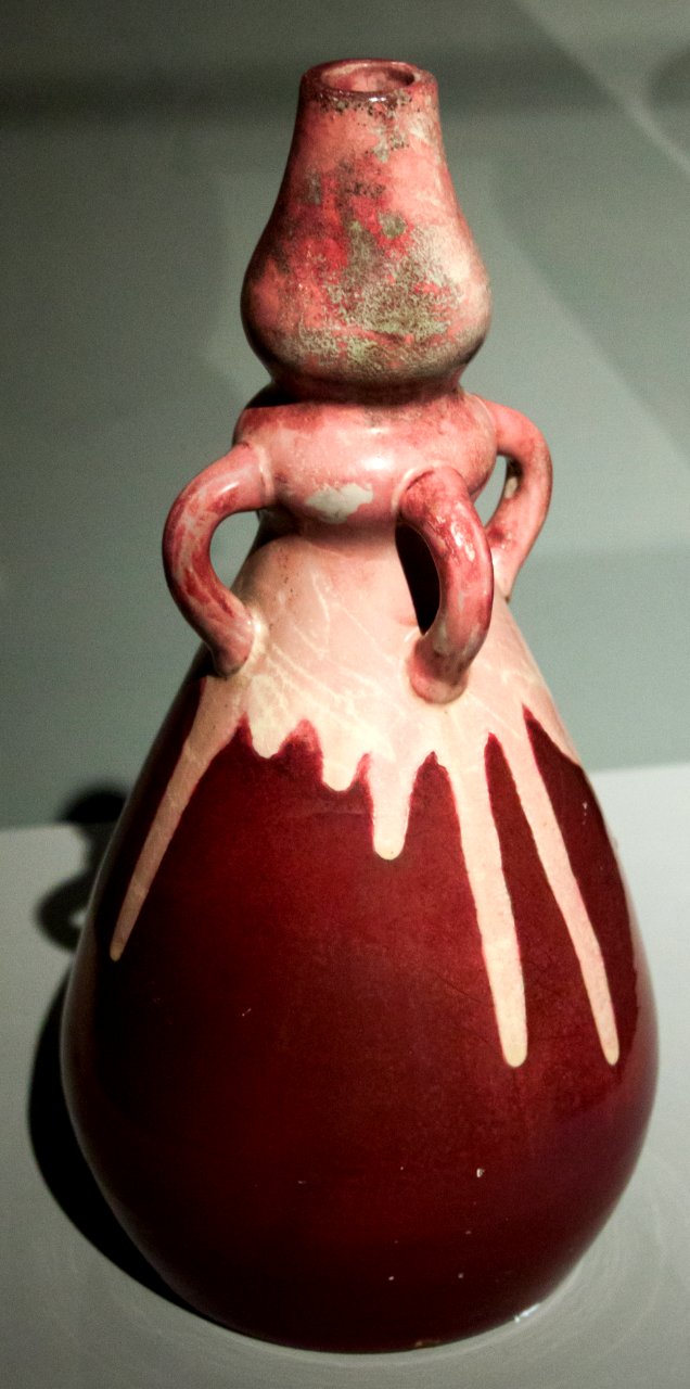 Kahler - Four-handled vase with crackle glaze