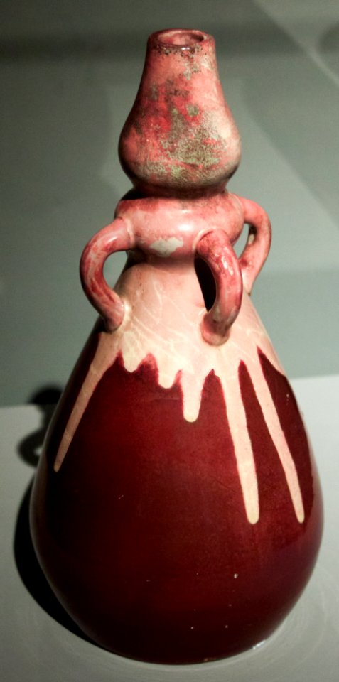 Kahler - Four-handled vase with crackle glaze
