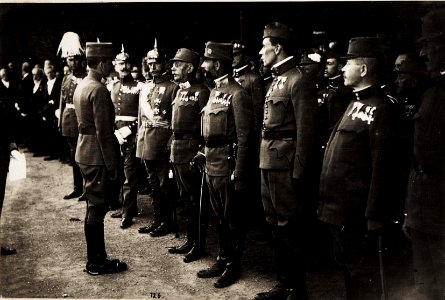 Kaiser Karl I. und Kaiserin Zita in bregenz am 5. Juni 1917, Kaiser Karl I. bereiste in der Zeit vom 1. Juni 1917 bis zum 6. Juni 1917 die Isonzofront, Istrien, Kärnten und Vorarlberg (BildID 15565520)