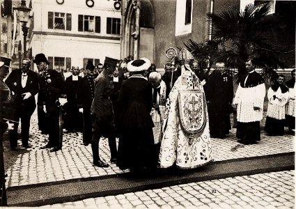 Kaiser Karl I. und Kaiserin Zita in Feldkirch am 5. Juni 1917. Karl bereiste vom 1. Juni 1917 bis zum 6. Juni 1917 die Isonzofront, Istrien, Kärnten und Vorarlberg (BildID 15565387)