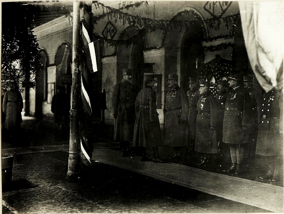 Kaiser Karl I., Besuch in Trient, Empfang am Bahnhof. (BildID 15415751)