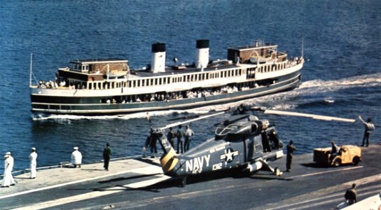 Kaman UH-2C Seasprite of HC-2 aboard USS America (CVA-66), in 1970