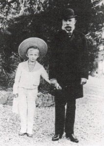 Kaiser Franz Joseph mit seinem Großneffen Erzherzog Karl