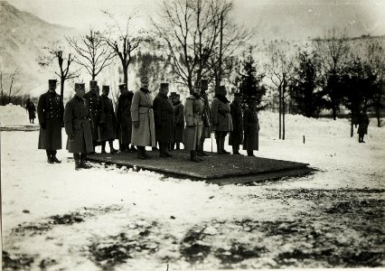 Kaiser Karl I,, Besuch in Levico, Defilierung der Truppe (BildID 15415435)