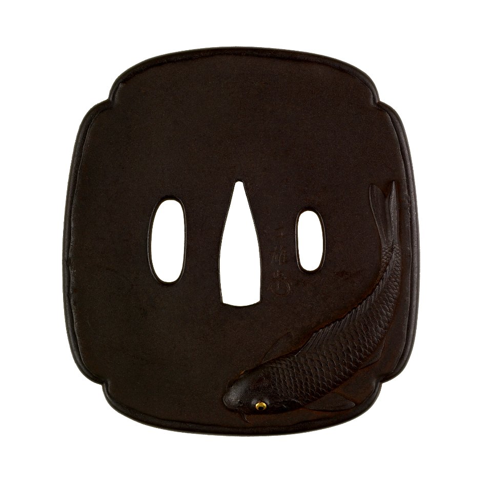 Kano Natsuo - Tsuba with a Carp - Walters 51248