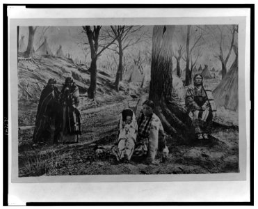 Kansa tribe, KAW Indian camp, 1872 - A.M. Campbell, Jr., Salina, Kansas. LCCN2001695038
