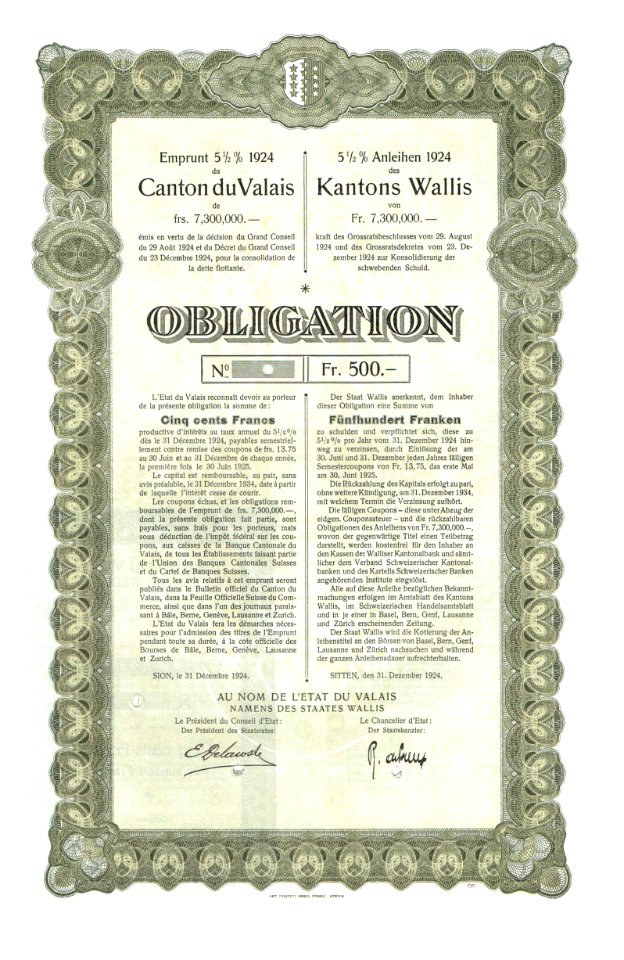 Kanton Wallis 1924