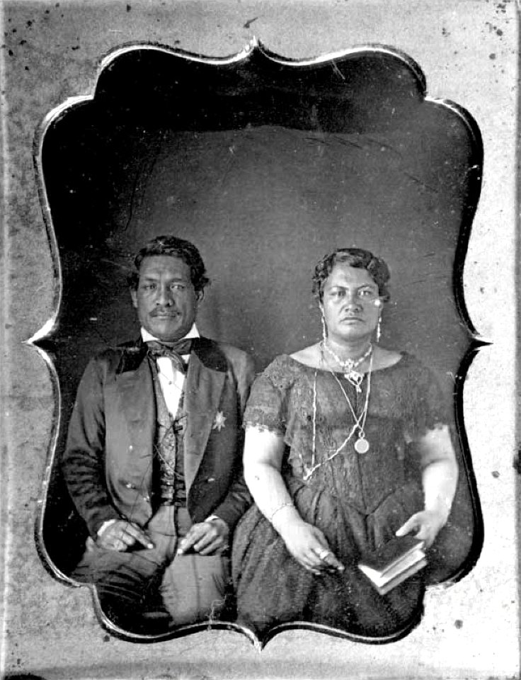 Kamehameha III and Kalama, ca. 1850