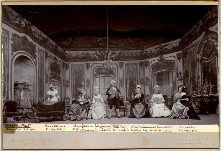 Kapten Puff, Dramatiska teatern 1900. Föreställningsbild - SMV - H11 042