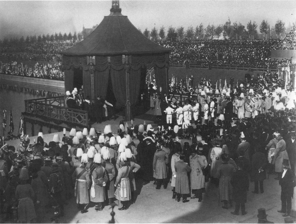Kaiserzelt Einweihung Voelkerschlachtdenkmal Leipzig 1913