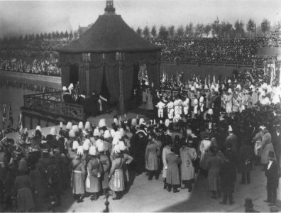 Kaiserzelt Einweihung Voelkerschlachtdenkmal Leipzig 1913
