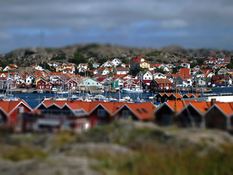 Colourful houses bay village