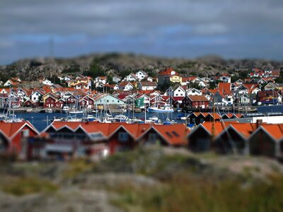 Colourful houses bay village