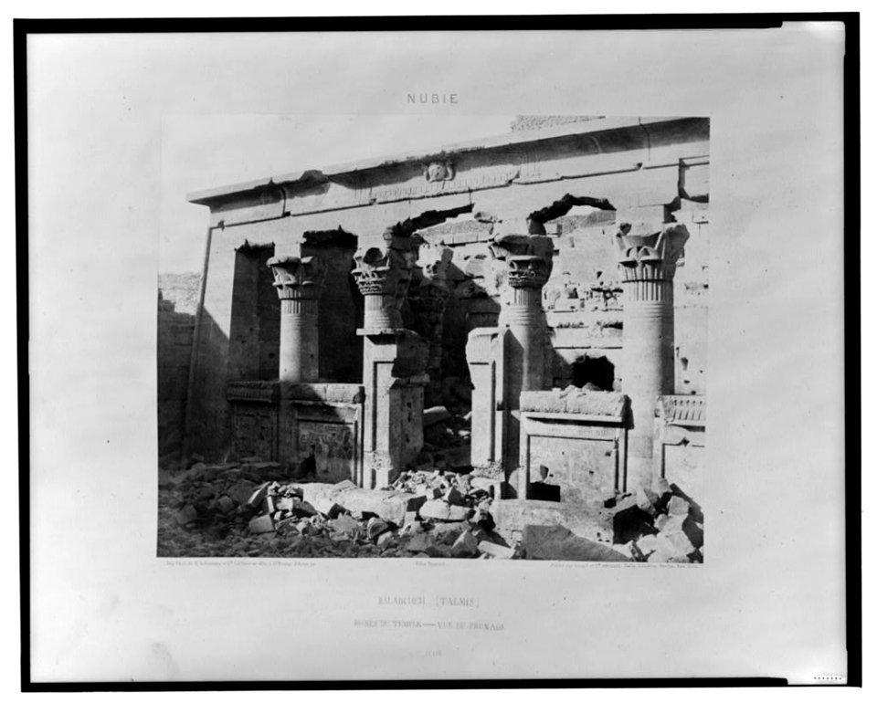 Kalabcheh (Talmis) - ruines du temple - vue du pronaos - Félix Teynard. LCCN2001695363