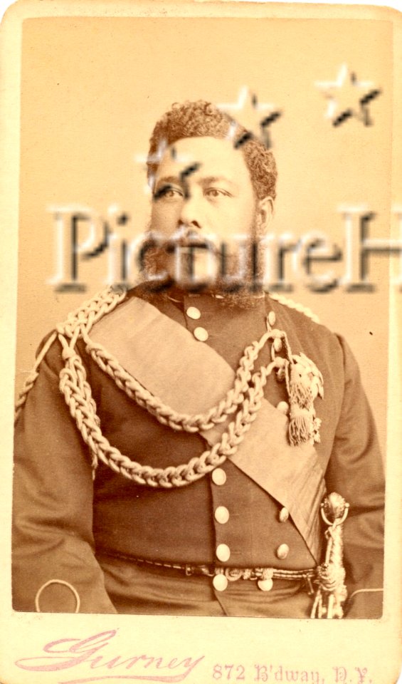 Kalakaua, carte de visite by Menzies Dickson, ca. 1870