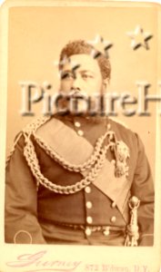 Kalakaua, carte de visite by Menzies Dickson, ca. 1870