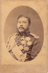 Kalakaua, photograph by Menzies Dickson, Manu Antiques