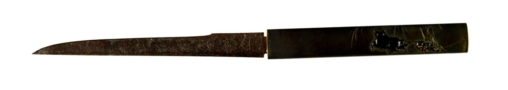 Kano Natsuo - Kozuka with Man and Ox - Walters 5111994