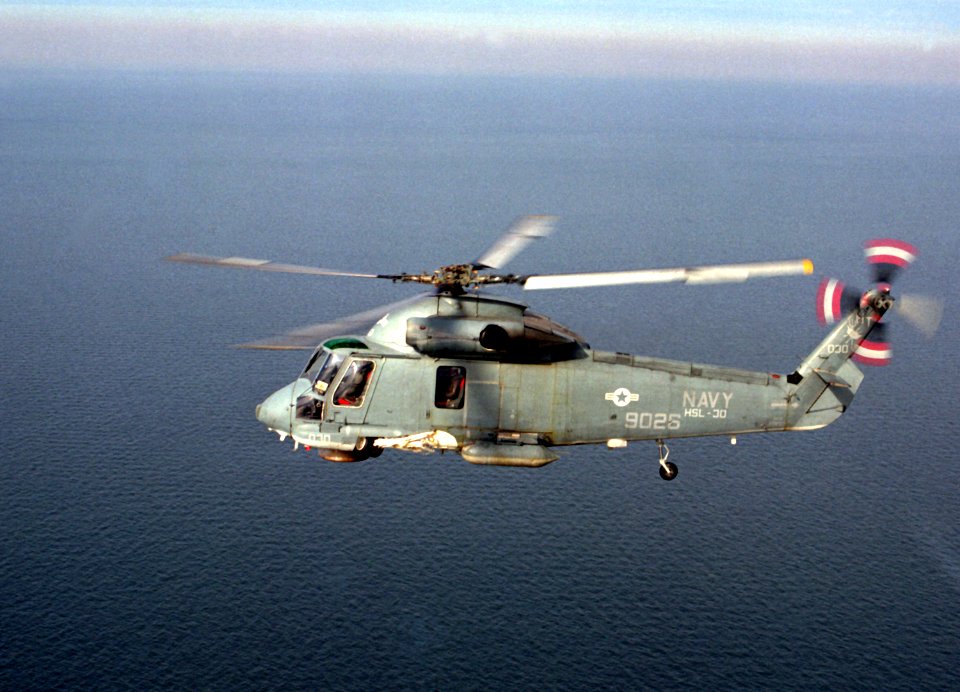 Kaman SH-2F Seasprite of HSL-30 in flight in January 1986