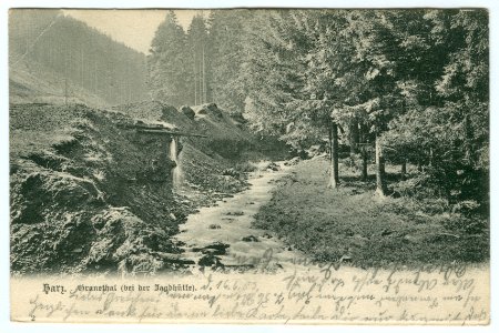 Karl F. Wunder PC 0002 Harz. Granethal (bei der Jagdhütte). Ansichtsseite