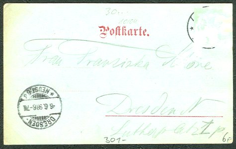 Karl F. Wunder PC 0005 Gruß aus Hannover. Georg- und Gr. Packhofstraßen-Eck. Mondscheinkarte. Lichtdruck v. Knackstedt & Näther, Hamburg. Adressseite