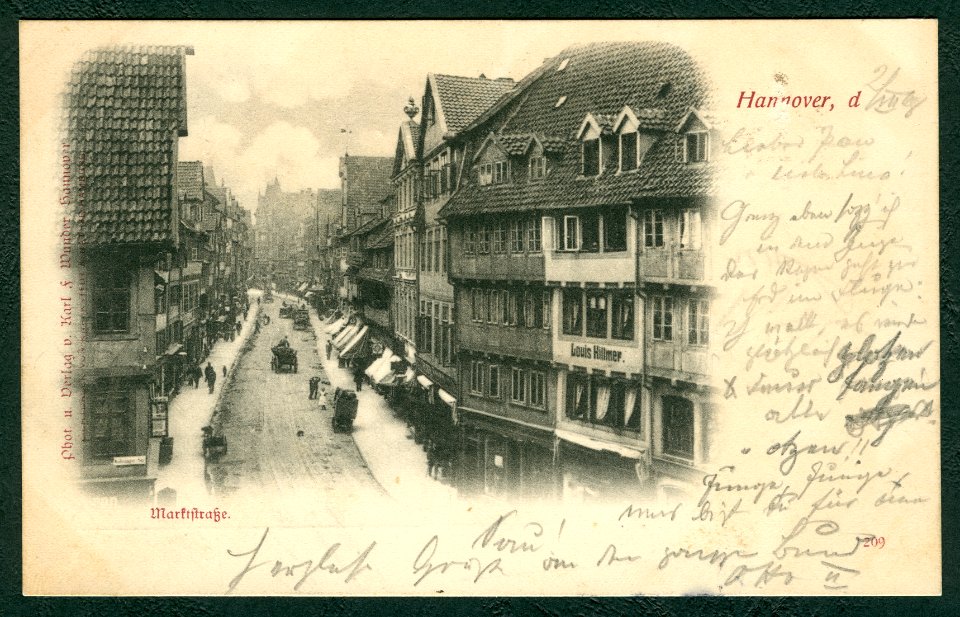 Karl F. Wunder PC 0209 Hannover, d Marktstraße. Bildseite