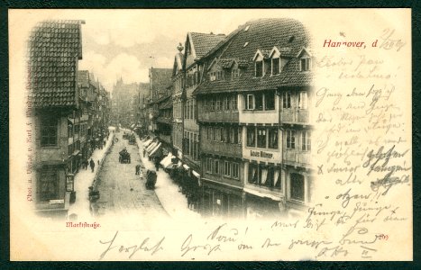 Karl F. Wunder PC 0209 Hannover, d Marktstraße. Bildseite
