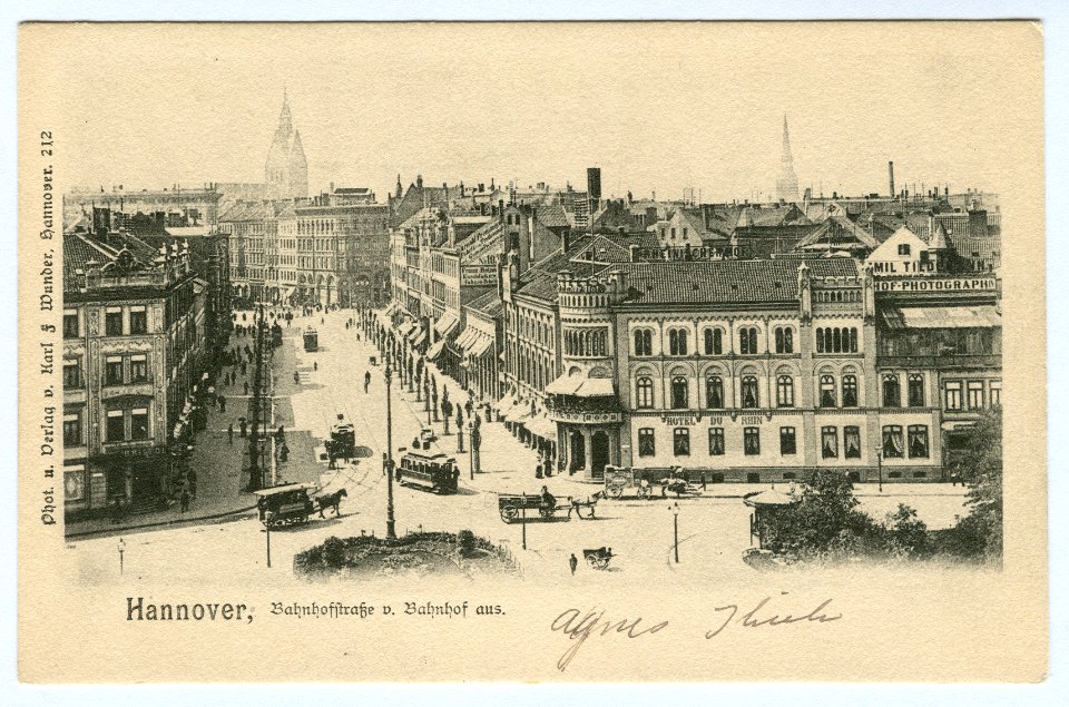 Karl F. Wunder PC 0212 Hannover, Bahnhofstraße v. Bahnhof aus