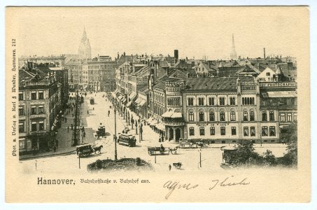 Karl F. Wunder PC 0212 Hannover, Bahnhofstraße v. Bahnhof aus