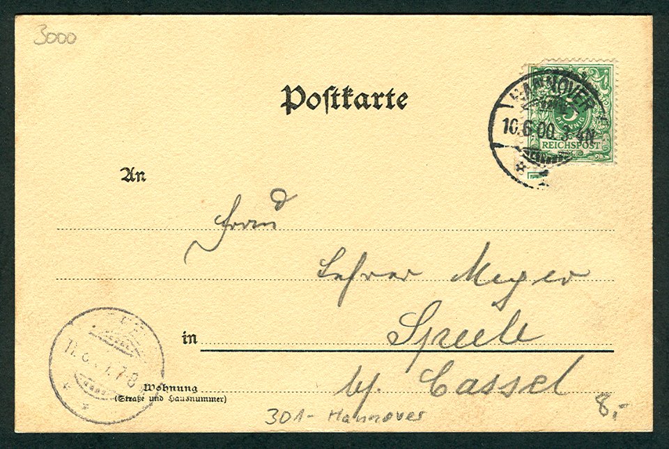 Karl F. Wunder PC 0008 Gruß vom Pferdethurm. Adressseite