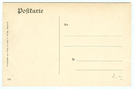 Karl F. Wunder PC 0276 Hannover. Bödekerstraße mit Dreifaltigkeitskirche. Back Side