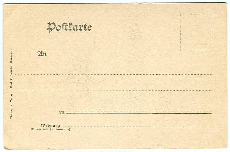 Karl F. Wunder PC 0009h Harz. Schierke. Rückseite