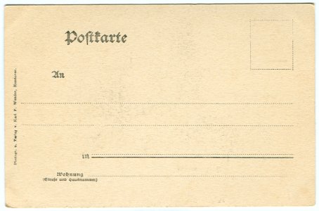 Karl F. Wunder PC 0009h Harz. Schierke. Rückseite