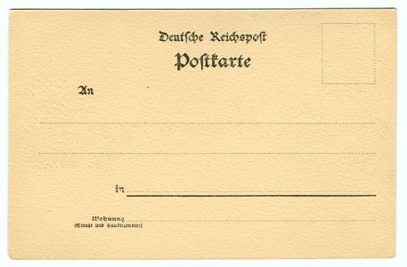 Karl F. Wunder PC 0405 Hannover. Herrenhäuser Schloß. Back Side