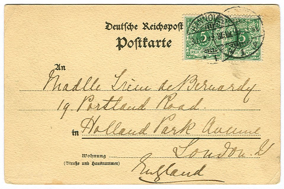 Karl F. Wunder PC 0089 Hannover. Georgsplatz mit Theater. II H. Klee. Hannover. Back Side