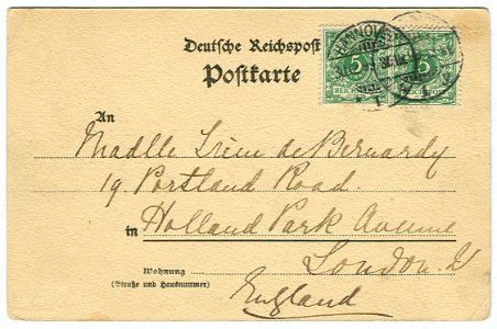 Karl F. Wunder PC 0089 Hannover. Georgsplatz mit Theater. II H. Klee. Hannover. Back Side