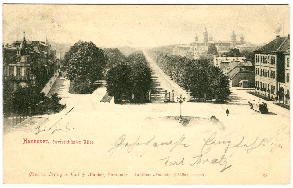 Karl F. Wunder PC 0098 Hannover. Herrenhäuser Allee