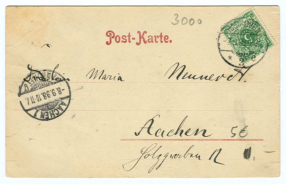 Karl F. Wunder PC 0267 Hannover. Leibnizhaus. Back Side