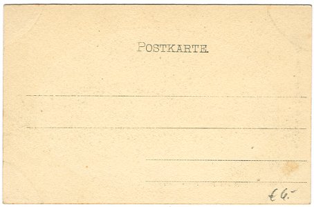Karl F. Wunder PC 0283 Hanebuth's Block und Zoologischer Garten. Back Side