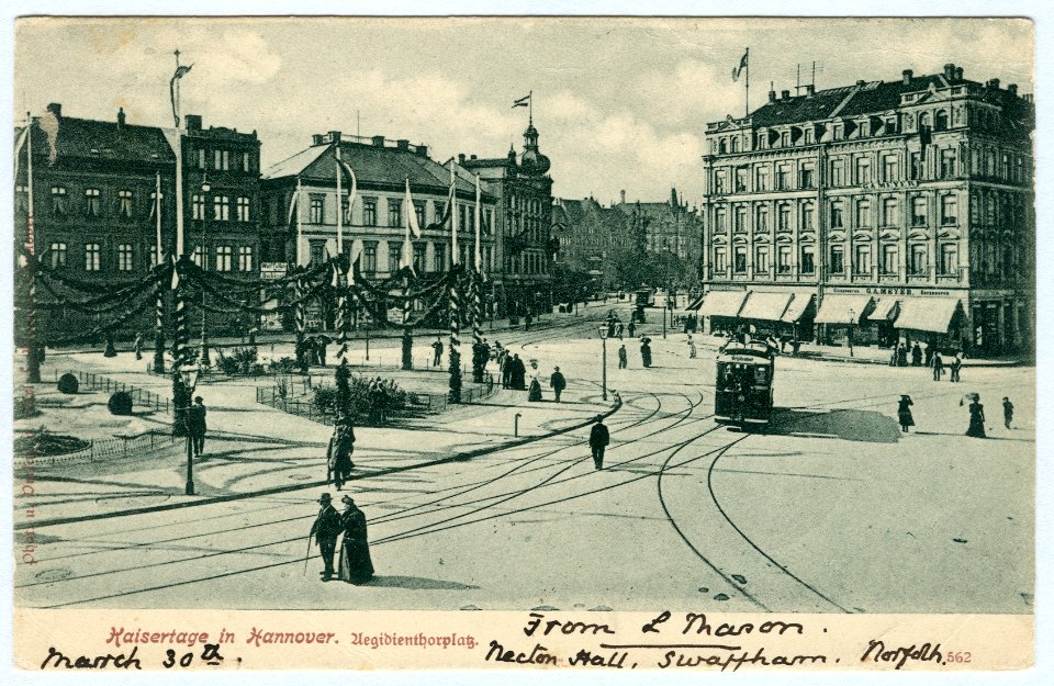 Karl F. Wunder PC 0562 Kaisertage in Hannover. Aegidienthorplatz