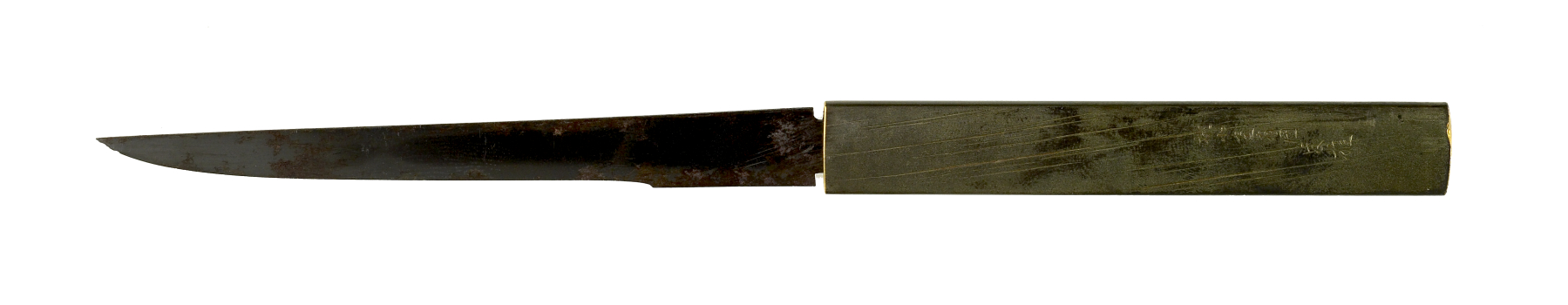 Kano Natsuo - Kozuka with Man and Ox - Walters 5111994 - Back