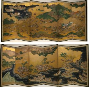 Kano school, Screens with Scenes from the Tales of Heike, Clark Center for Japanese Art and Culture