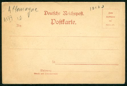 Karl F. Wunder PC 0527 Hannover, Kriegerdenkmal und Neueshaus. II Adressseite