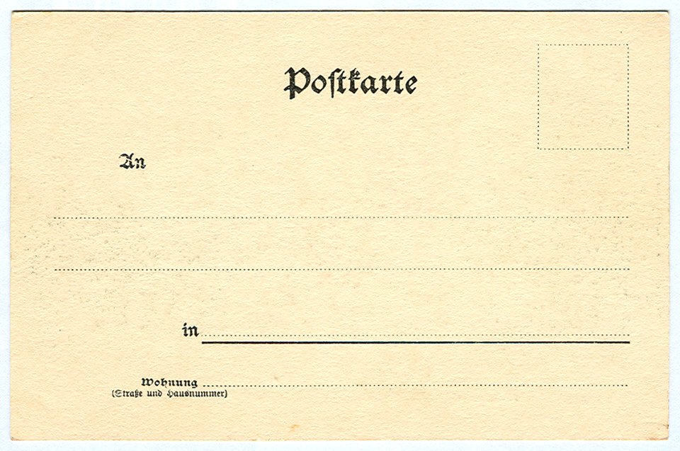 Karl F. Wunder PC 0707 Hannover. Sedanstraße. Back Side
