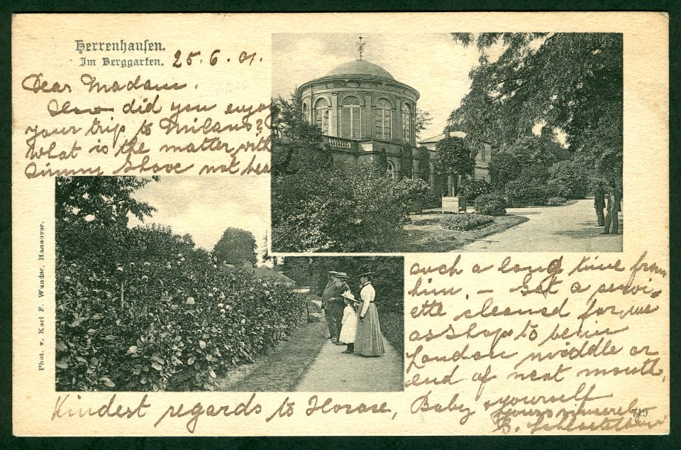 Karl F. Wunder PC 0719 Herrenhausen. Im Berggarten. Bildseite