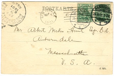 Karl F. Wunder PC 0784 Hannover. Die Eilenriede. Morgenstimmung. Back Side