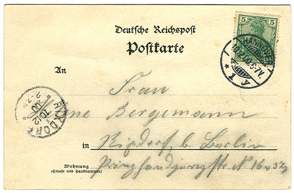 Karl F. Wunder PC 0662 Goetheplatz und Goethestraße Back Side