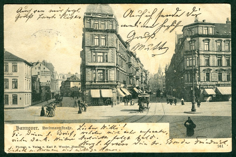 Karl F. Wunder PC 0941 Hannover. Nordmannstraße. Bildseite