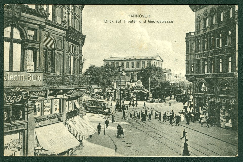 Karl F. Wunder PC 1016 Hannover Blick auf Theater und Georgstraße. Bildseite